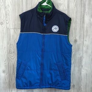 Vintage Aeropostale Mens Vest Large Blue/Green